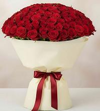 Букет 101 Красная роза Милано в Юрты