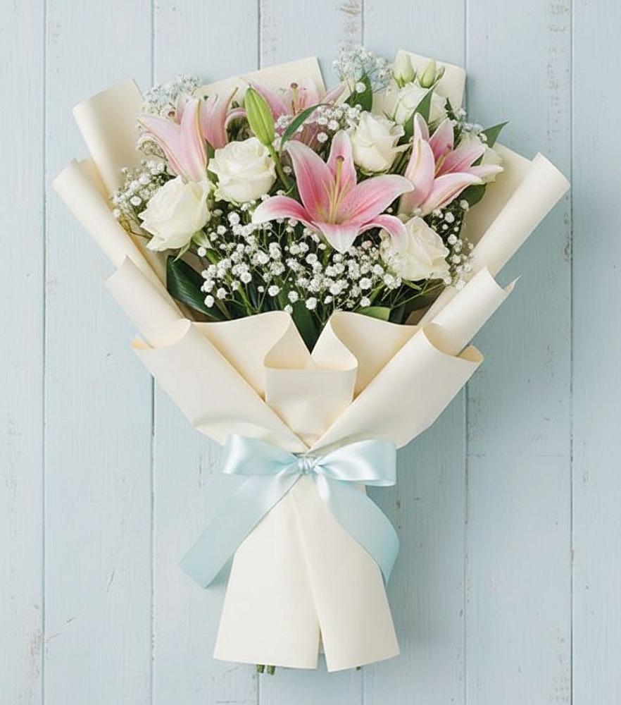 Букет цветов из: Лилии в Юрты