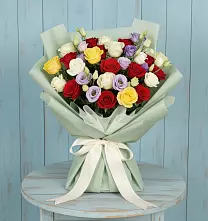Букет цветов из:  Розы в Юрты