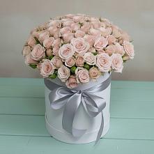 Цветочная композиция из Розы в шляпной коробке #REPLACE_PRED# Юрты