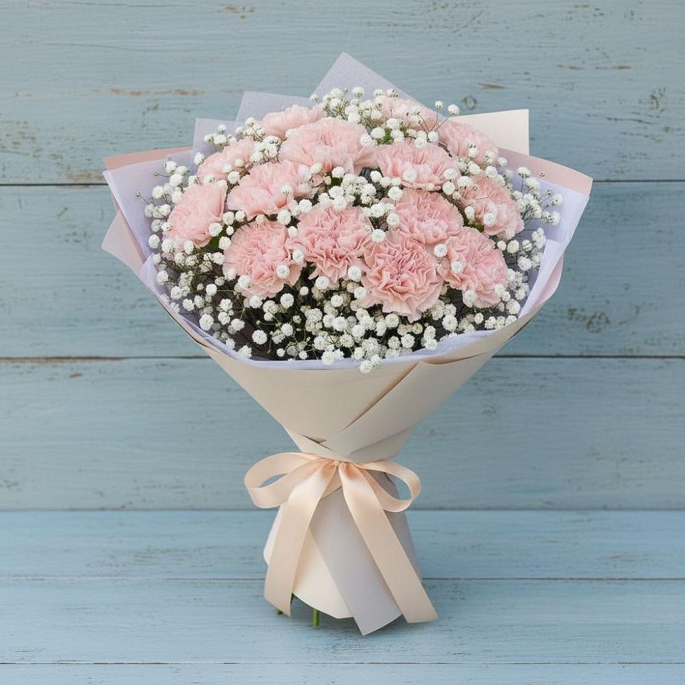 Букет цветов из: Гвоздики в Юрты