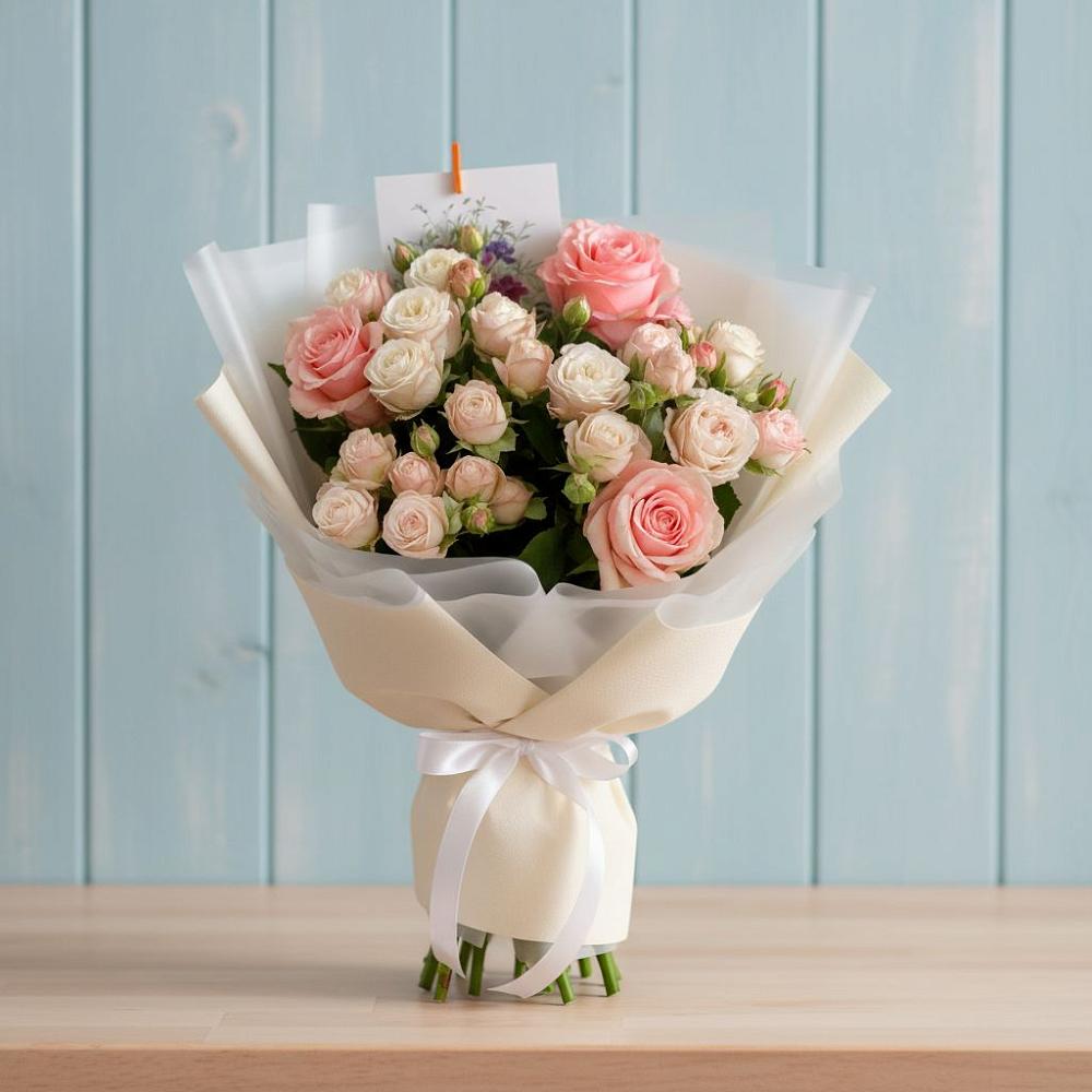 Букет цветов из: Розы в Юрты