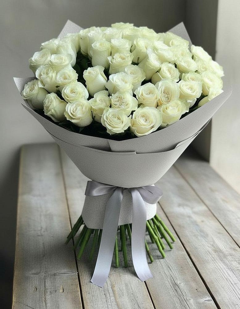 Букет 35 Белых роз в Юрты