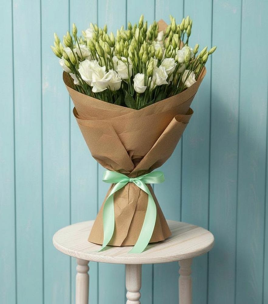 Букет цветов из: Лизиантусы в Юрты