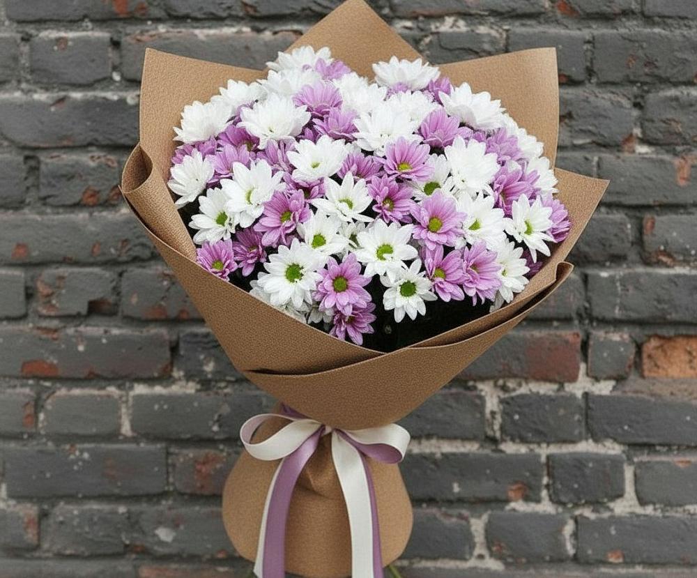 Букет цветов из: Хризантемы в Юрты