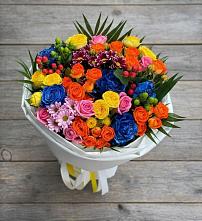Букет цветов из:  Розы и Хризантемы в Юрты