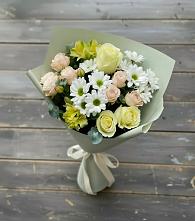 Букет цветов из:  Альстромерии, Розы и Хризантемы в Юрты