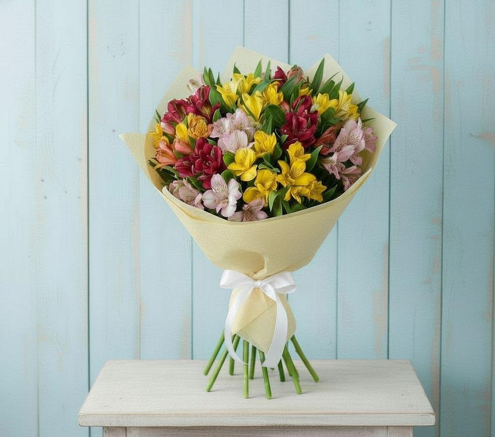 Букет цветов из: Альстромерии в Юрты