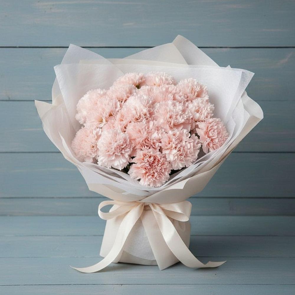 Букет цветов из: Гвоздики в Юрты