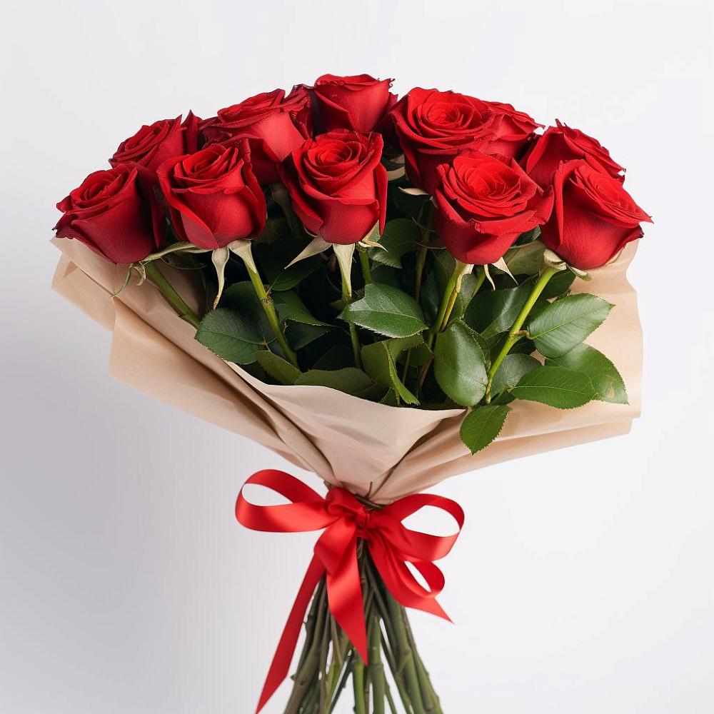 Букет 11 Красных роз Эдлесс Лав в Юрты