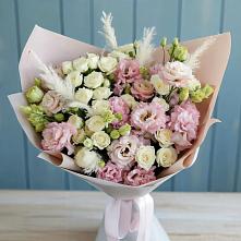 Букет цветов из:  Альстромерии и Розы в Юрты